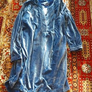 Anthropologie Melody Velvet Tunic Dress Pockets Shimmer Holiday Boho Large NWT
